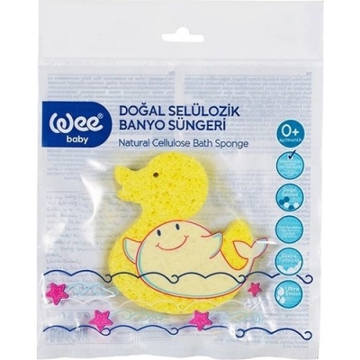 Wee Baby Doğal Selülozik Banyo Süngeri 915 Sarı Ördek - Wee Baby