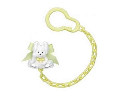 Wee Baby Figürlü Emzik Askısı 903 - Sarı Ayı - Wee Baby