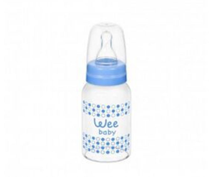 Wee Baby Isıya Dayanıklı Cam Biberon 120ml / Mavi - 1