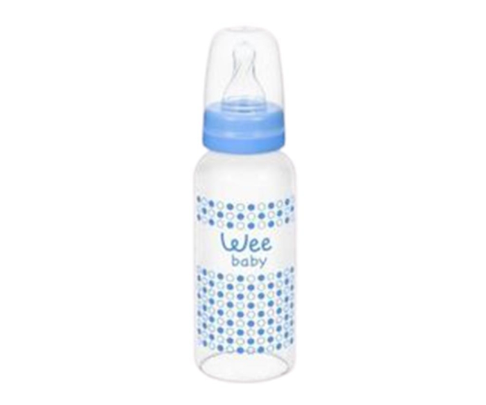Wee Baby Isıya Dayanıklı Cam Biberon 180ml / Mavi - 1