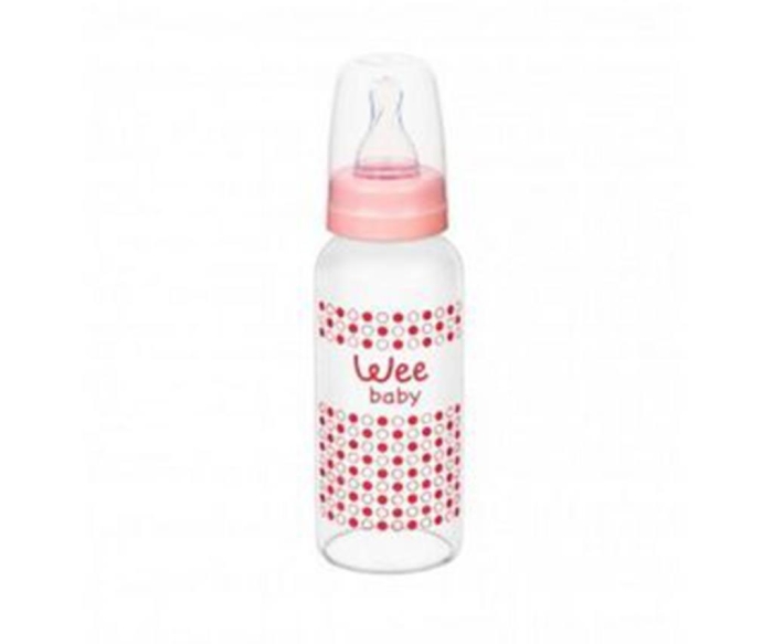 Wee Baby Isıya Dayanıklı Cam Biberon 180ml /Pembe - 1