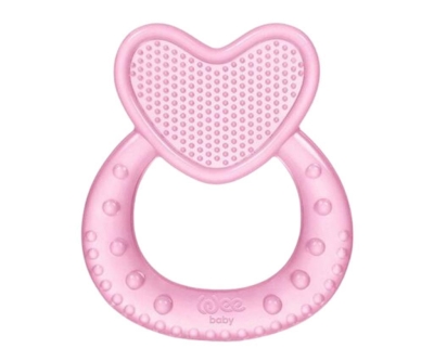 Wee Baby Kalpli Silikon Diş Kaşıyıcı - Pembe - Wee Baby