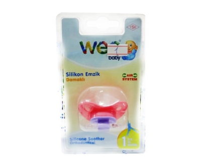 Wee Baby Renkli Damaklı Emzik No:1 - Pembe - Wee Baby
