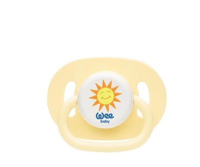 Wee Baby Yuvarlak Uçlu Emzik No: 3 / 18+ Ay 831 - Sarı - Wee Baby